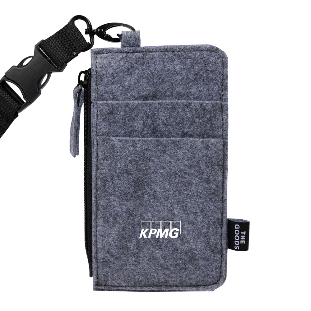 THE GOODS Recycled Felt Lanyard Wallet