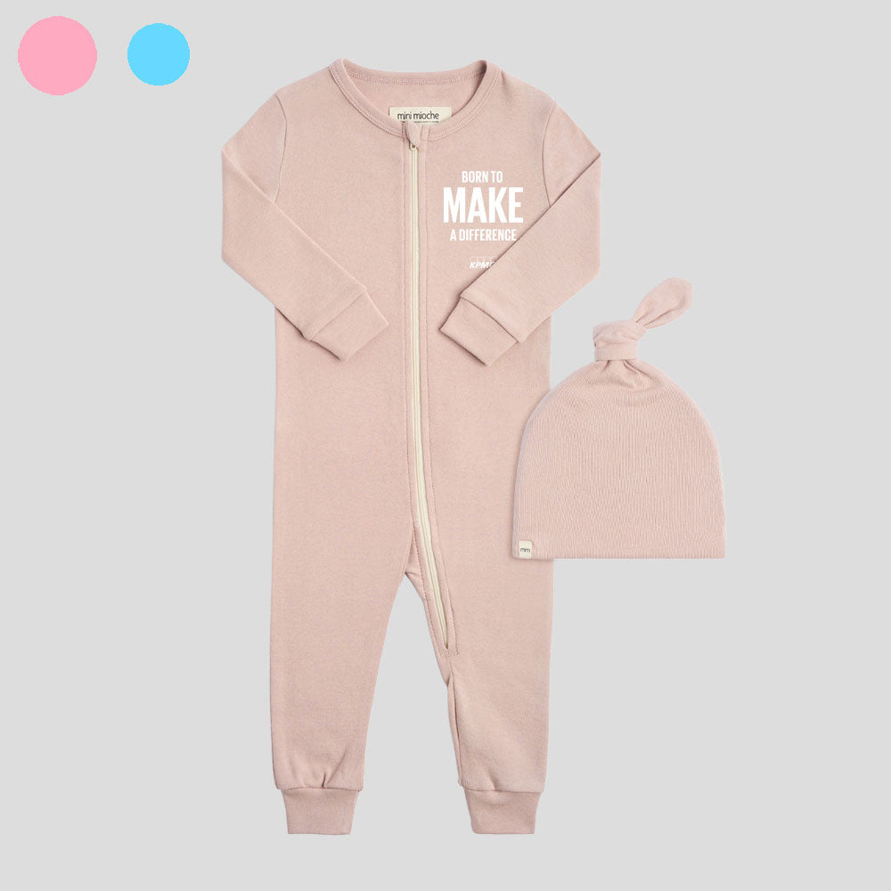 Dreamy Sleeper Romper and Beanie Set