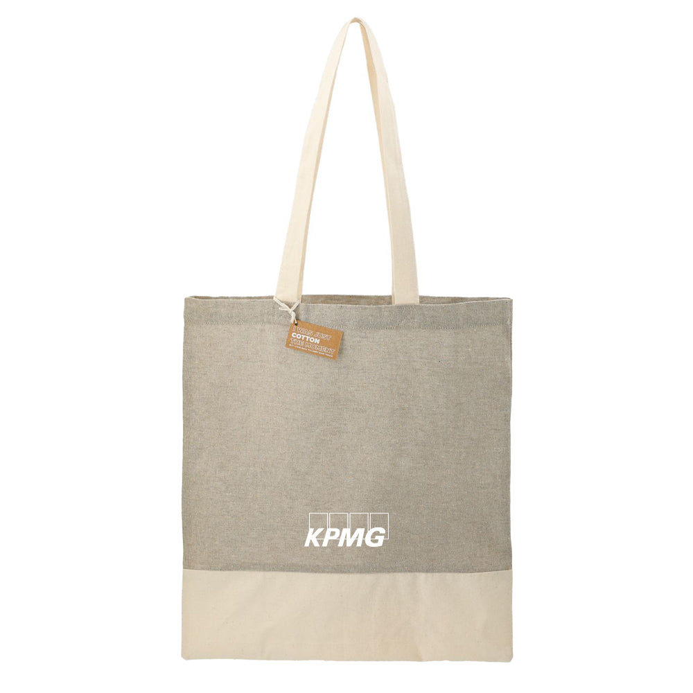 Split Recycled 5oz Cotton Twill Convention Tote