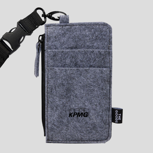 Portefeuille à cordon en feutre recyclé