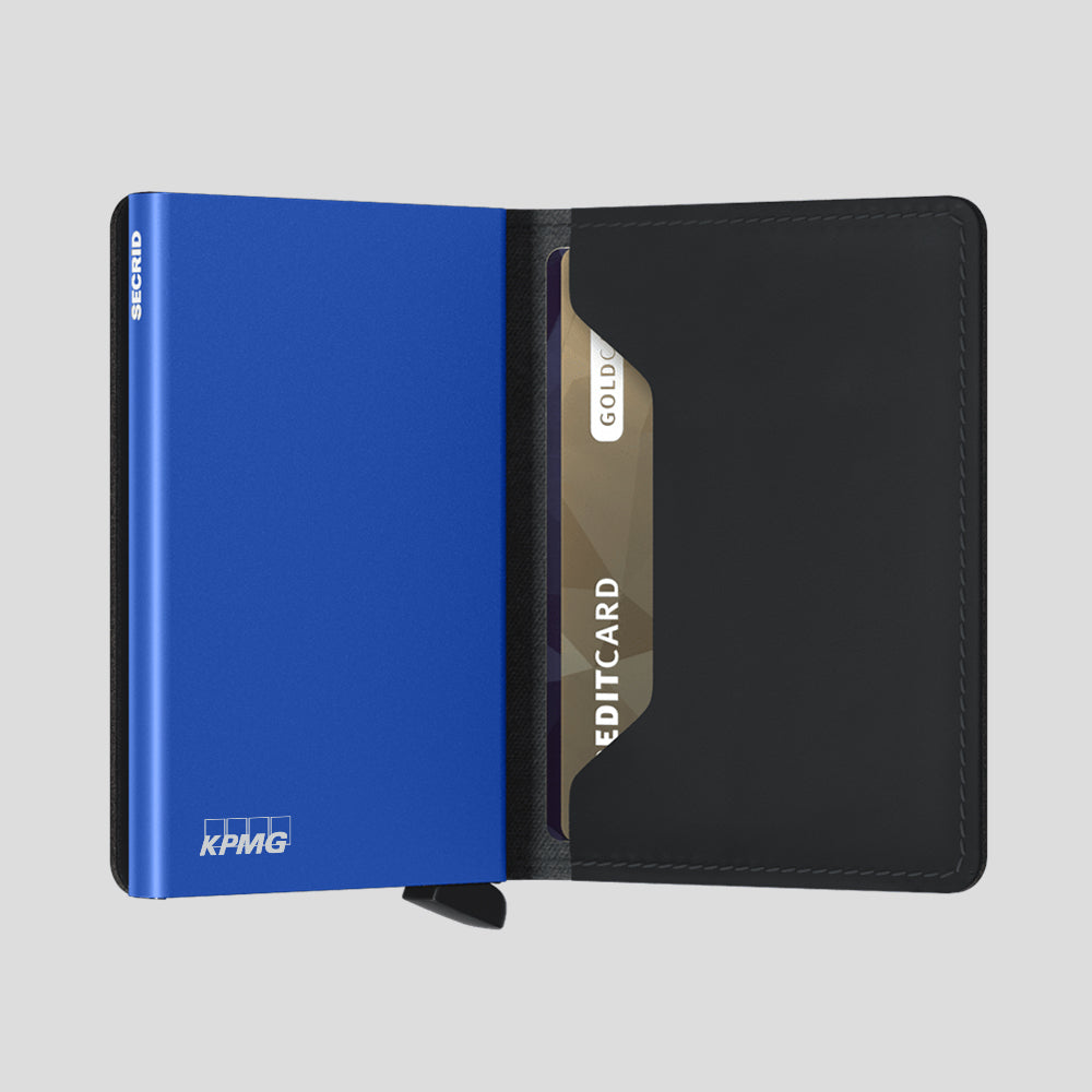 Secrid Slimwallet Matte Black and Blue