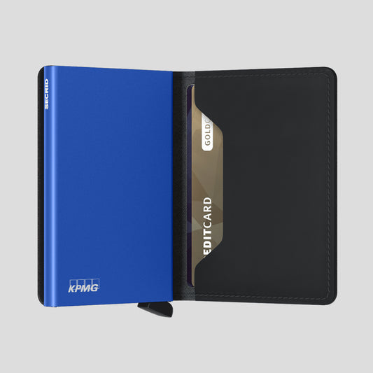 Secrid Slimwallet Matte Black and Blue