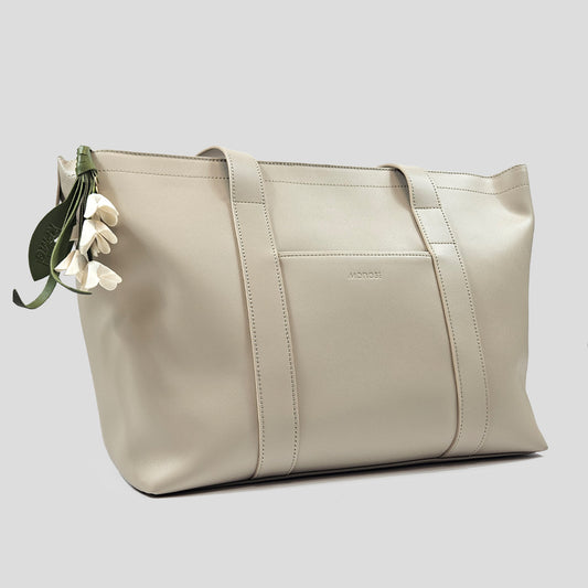 Monos Metro tote vegan leather with charm