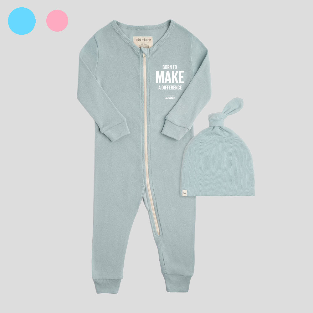 Dreamy Sleeper Romper and Beanie Set